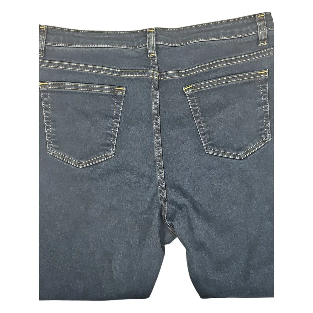 Michael Kors Skinny Jeans Dark Wash Indigo Gold Hardware Womens 14